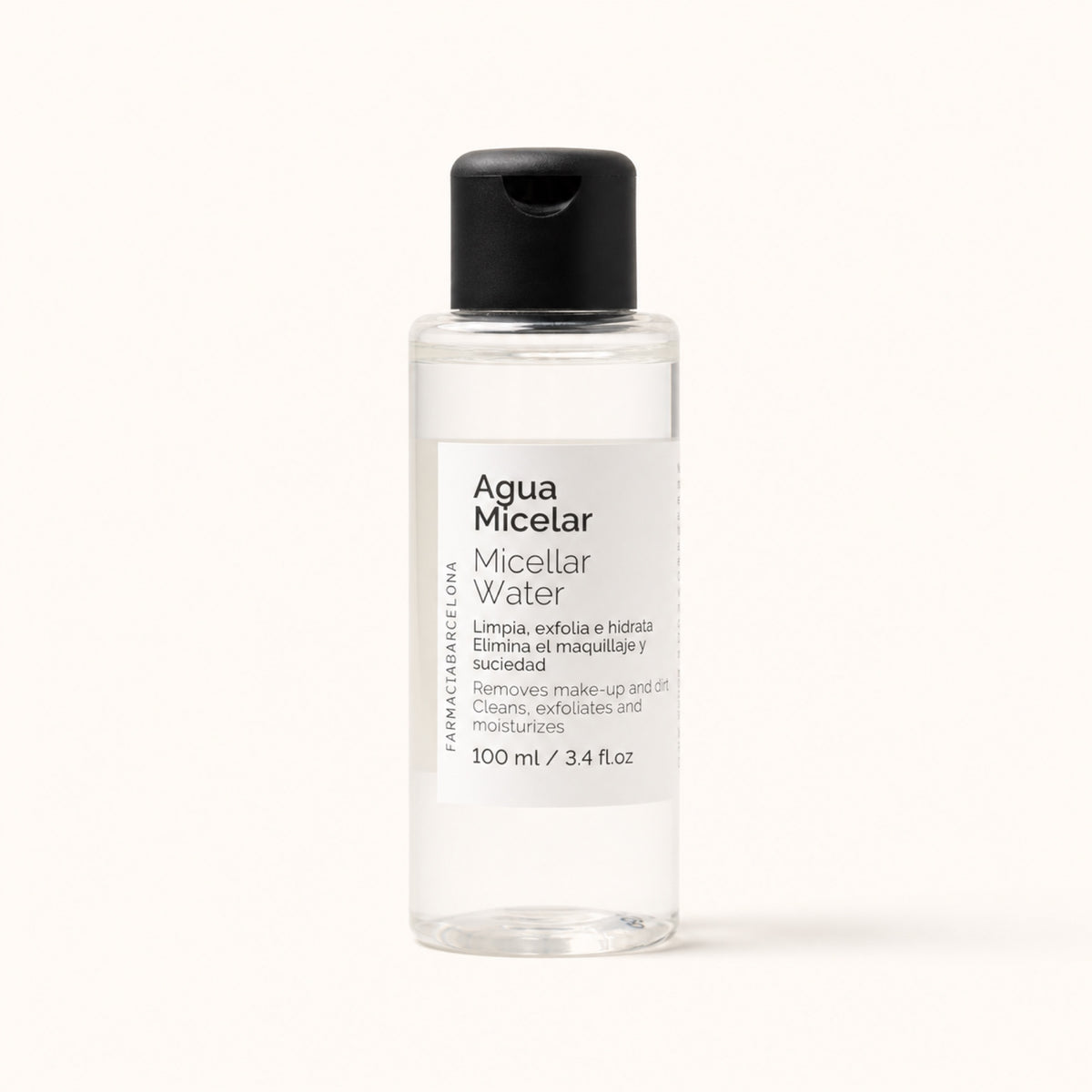 Agua Micelar. Vista frontal del producto.