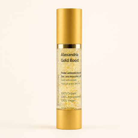 Alexandria Gold Boost Oro y Uva 50 ml. Vista frontal del producto.