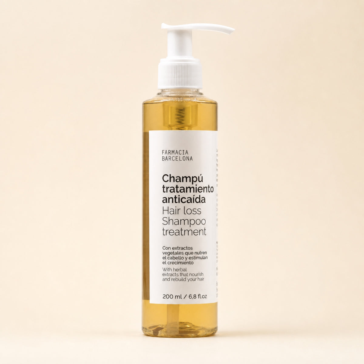 Champú Anticaída 200 ml. Vista frontal del producto.