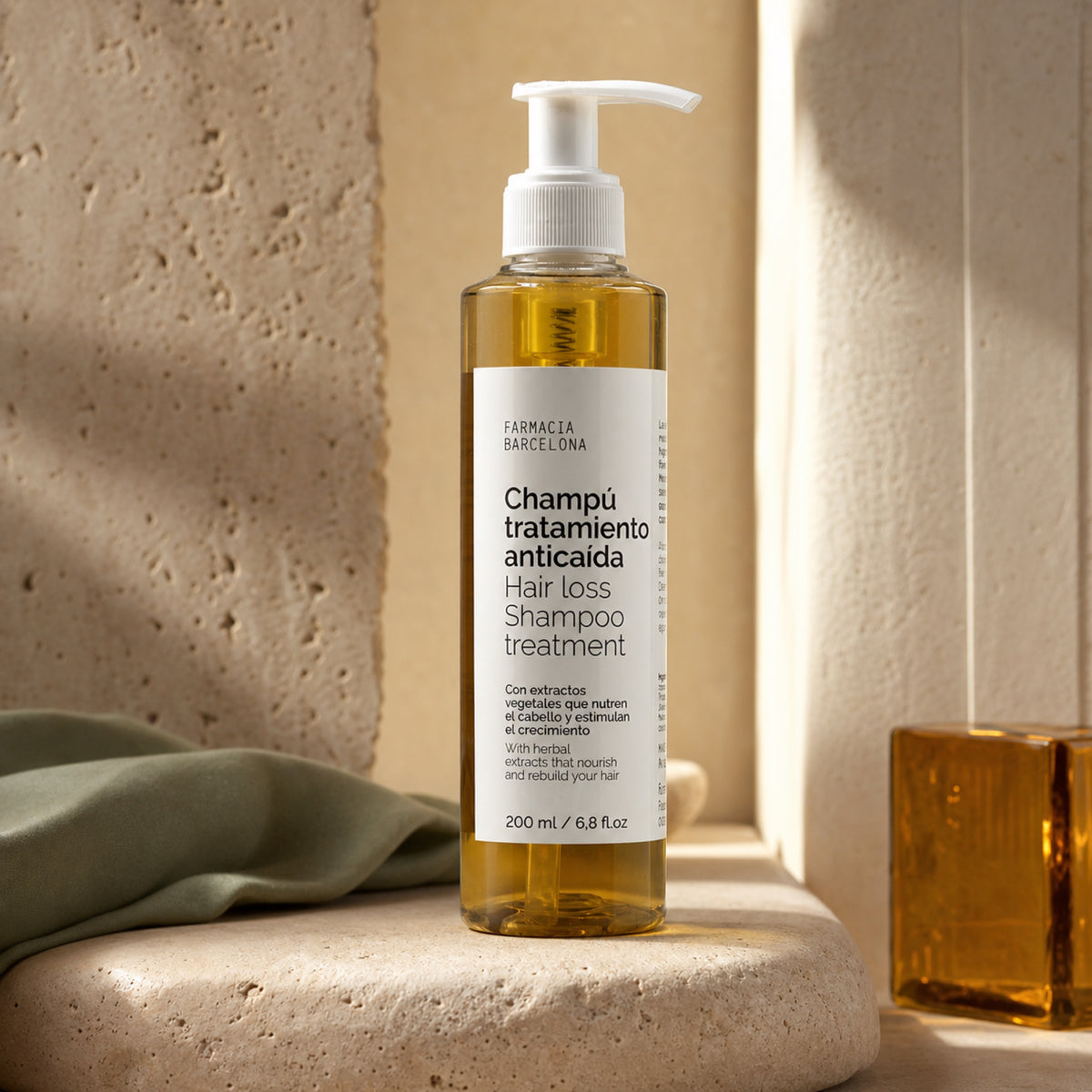 Champú Anticaída 200 ml. Imagen editorial del producto.