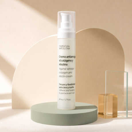 Crema Antiarrugas Colágeno y Elastina 50 ml. Imagen editorial del producto.
