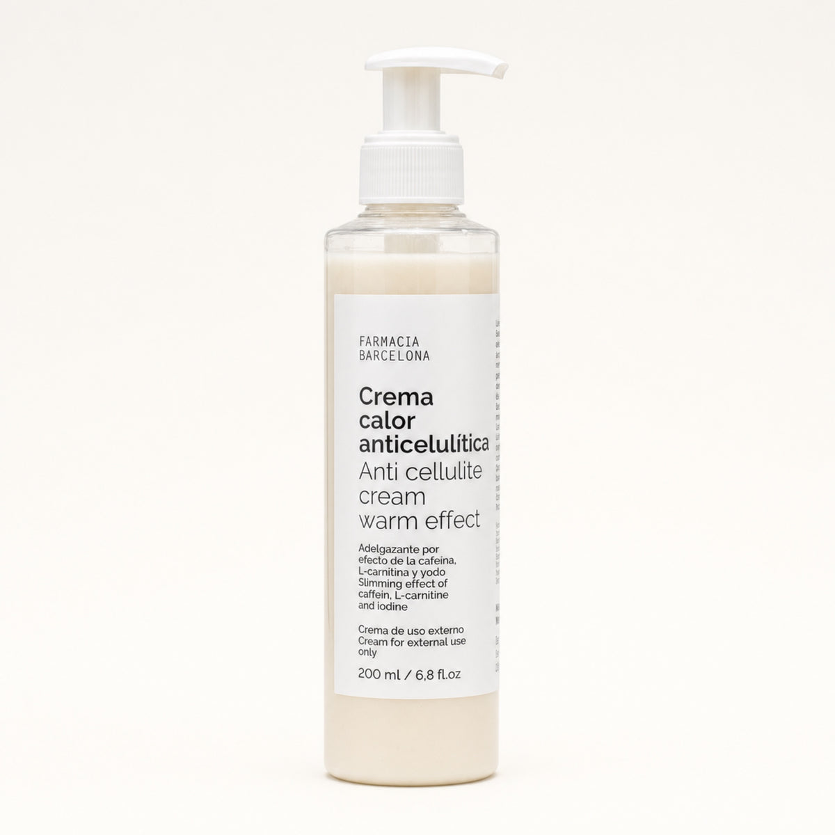 Crema Anticelulítica Calor 200 ml. Vista frontal del producto.