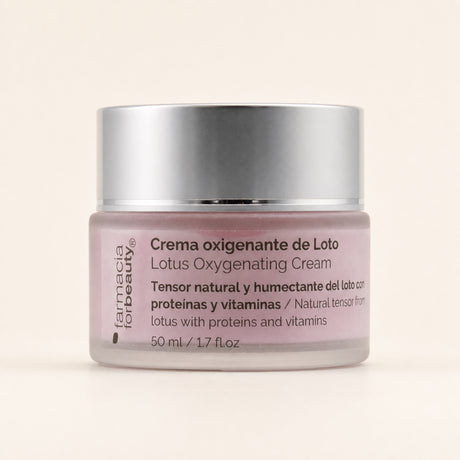 Crema Oxigenante Loto 50 ml. Vista frontal del producto.