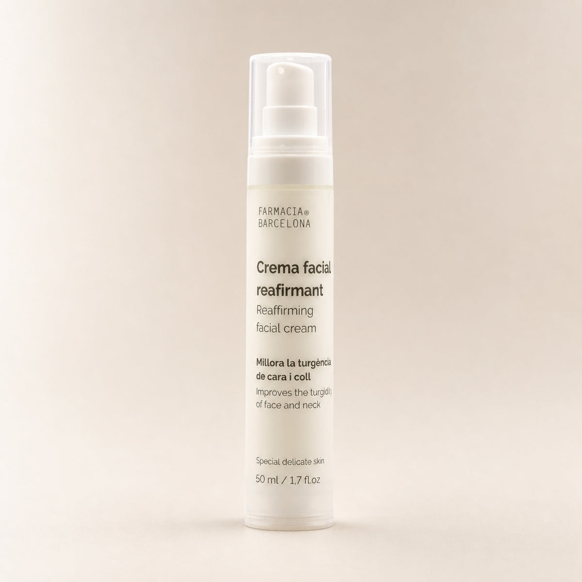 Crema Facial Reafirmante 50 ml. Vista frontal del producto.