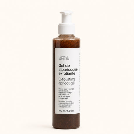 Gel Exfoliante Albaricoque 200 ml. Vista frontal del producto.