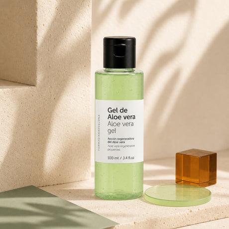 Gel Aloe. Imagen editorial del producto.