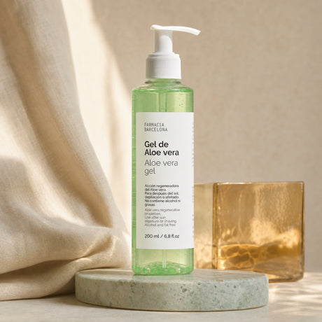 Gel Aloe. Imagen editorial del producto.