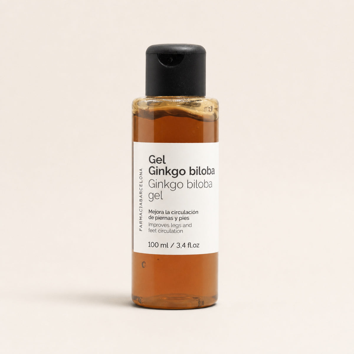 Gel Ginkgo Biloba. Vista frontal del producto.