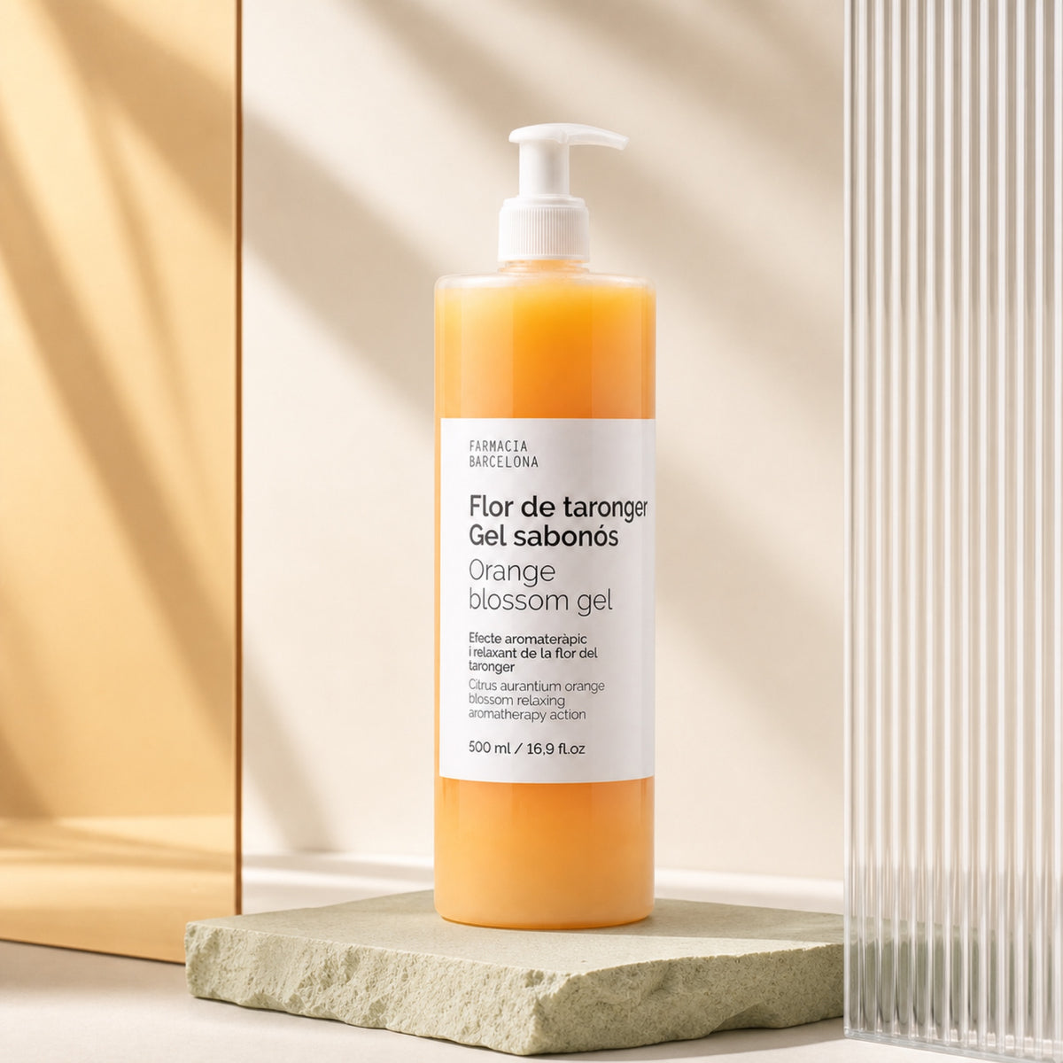 Gel Flor de Azahar 500 ml. Imagen editorial del producto.