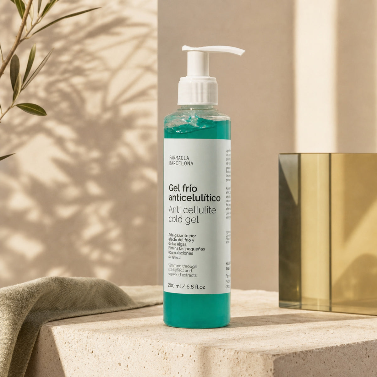 Gel frío anticelulítico 200 ml. Imagen editorial del producto.