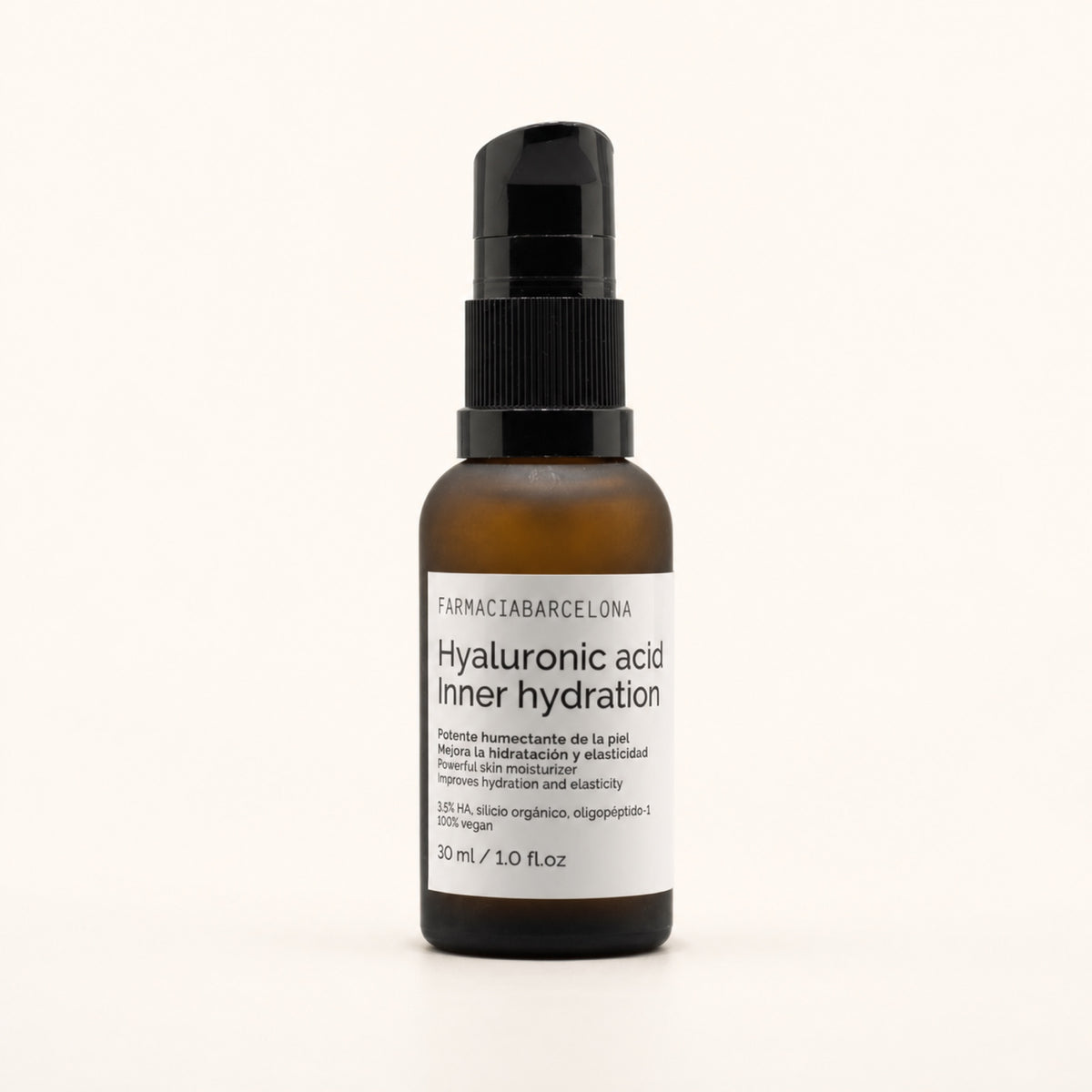 Hyaluronic Acid Inner Hydration 30 ml. Vista frontal del producto.
