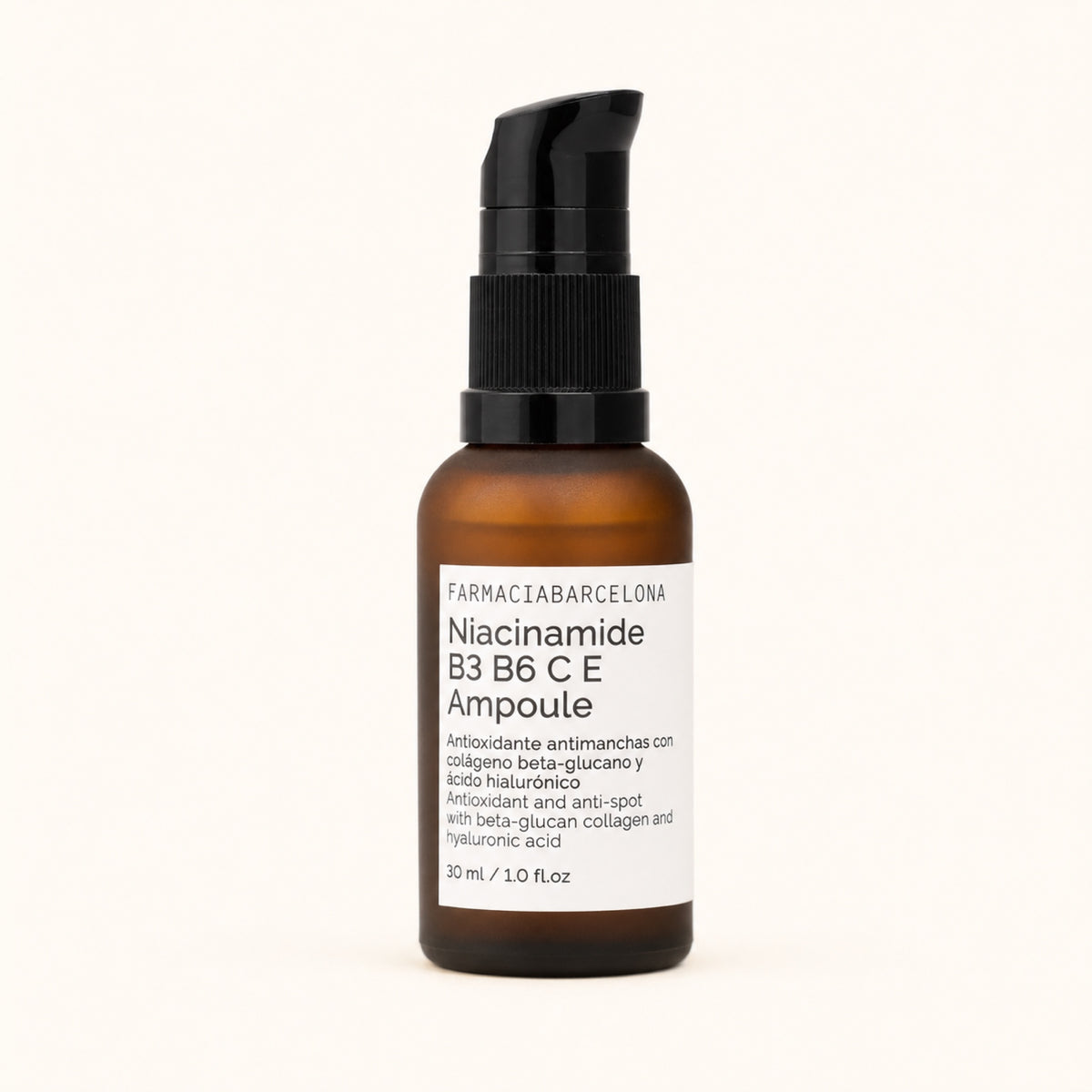 Sérum Niacinamida 30 ml. Vista frontal del producto.