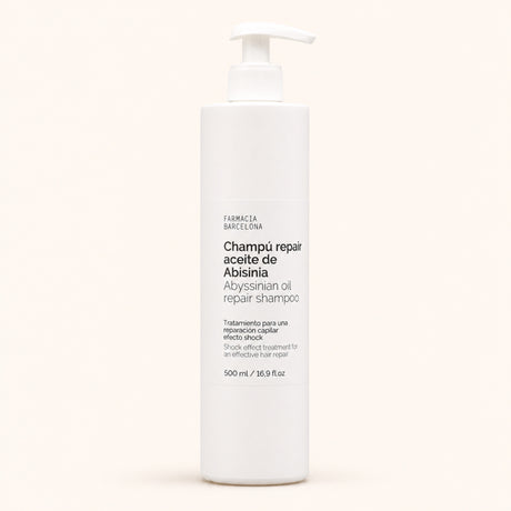 Champú Repair Abisinia 500 ml. Vista frontal del producto.