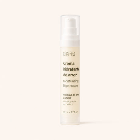 Crema Hidratante Arroz 50 ml. Vista frontal del producto.