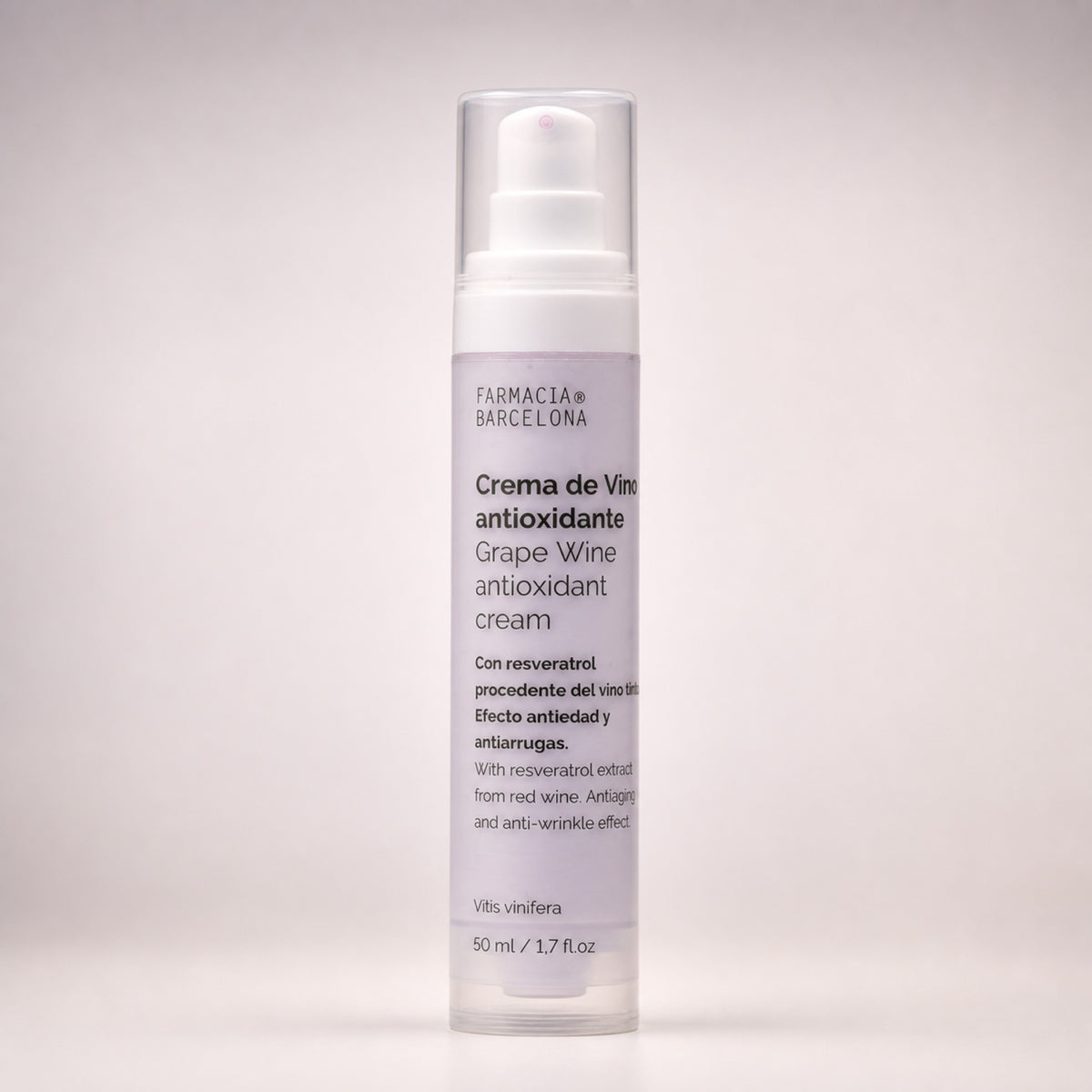 Crema Vino 50 ml. Vista frontal del producto.