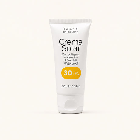 Crema Solar 30 FPS 50 ml. Vista frontal del producto.