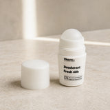 Desodorante Roll-on 50 ml (nueva fórmula). Detalle de apertura y textura del producto.