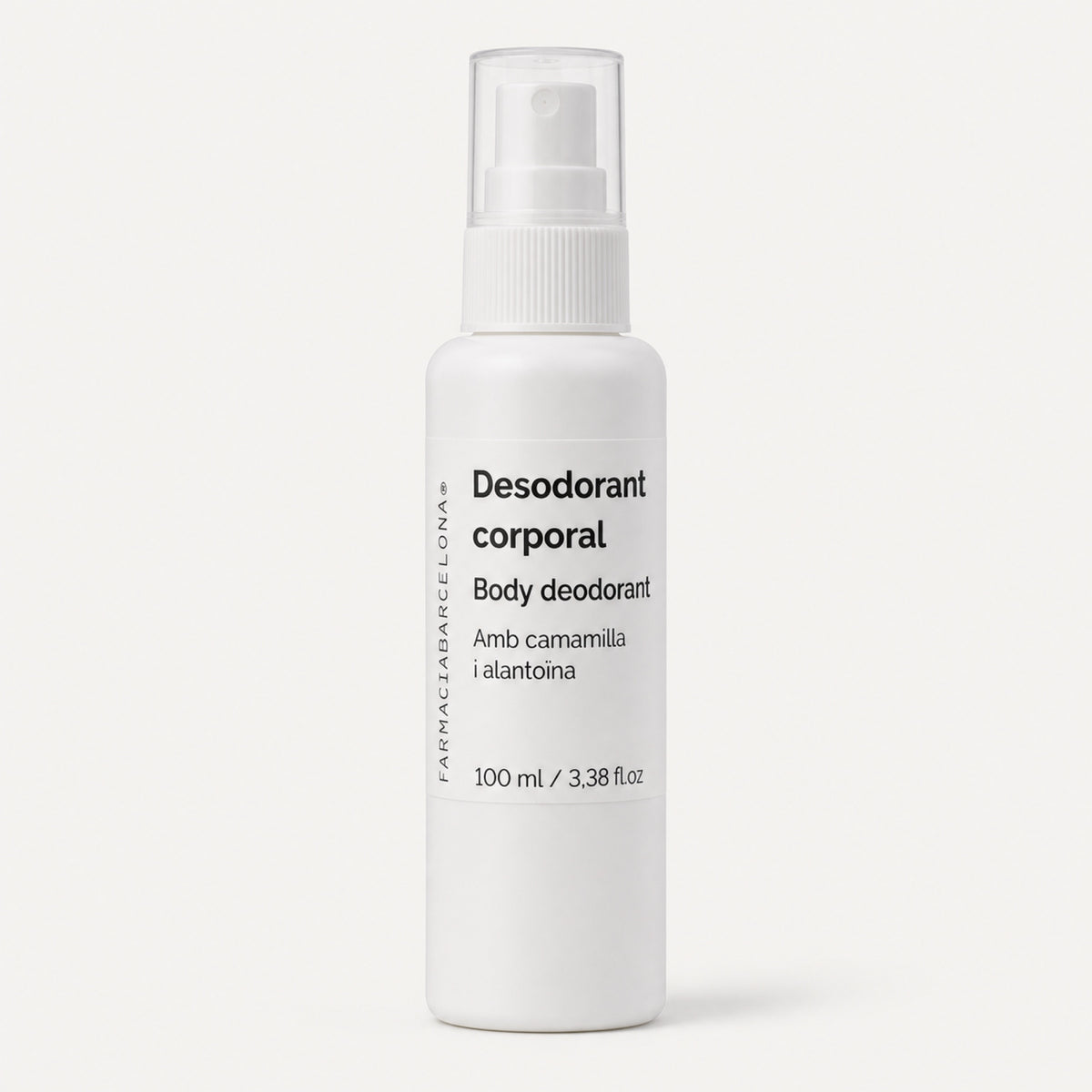Desodorante Vaporizador Corporal 100 ml. Vista frontal del producto.