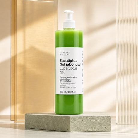 Gel Eucaliptus. Imagen editorial del producto.