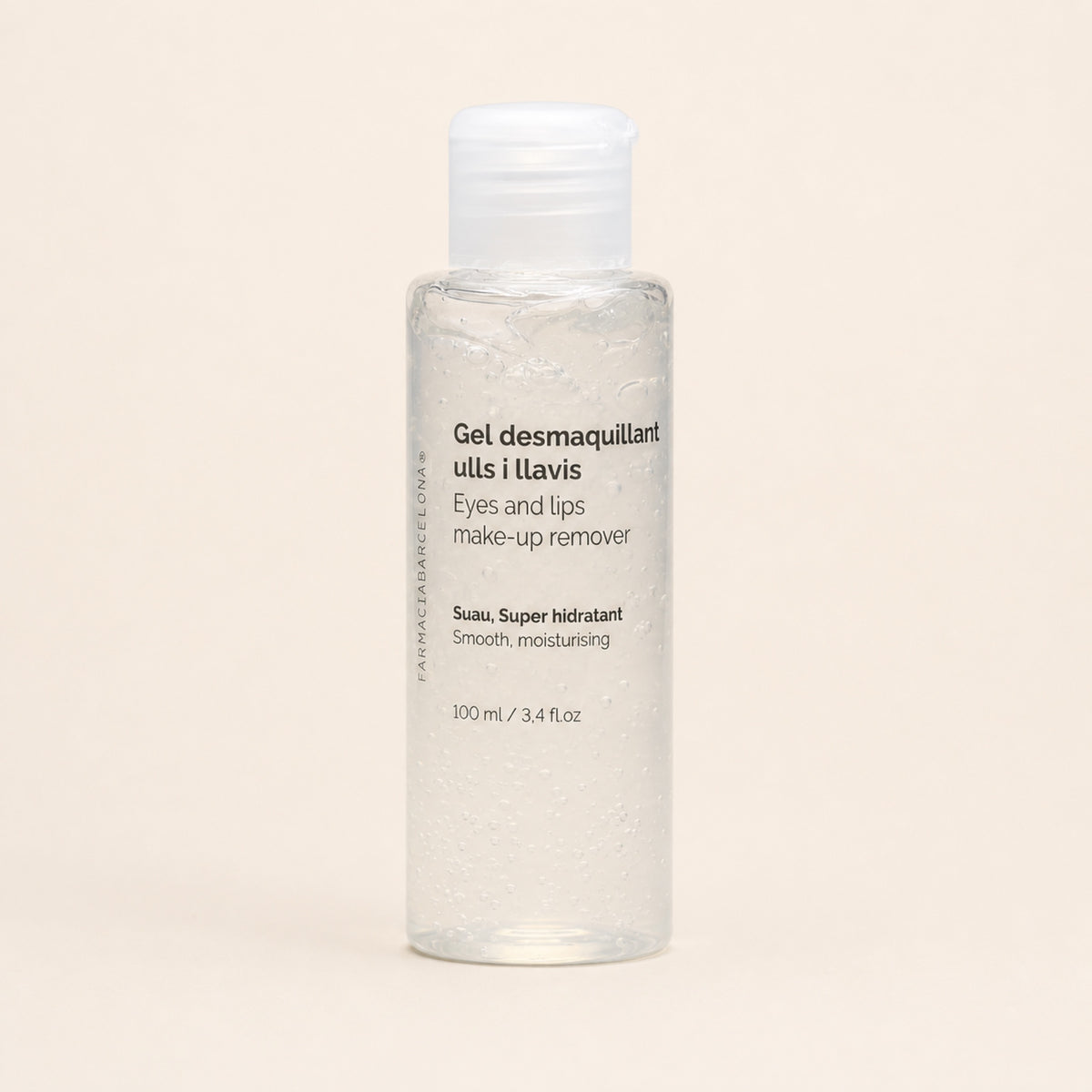 Gel Desmaquillante Ojos y Labios 100 ml. Vista frontal del producto.