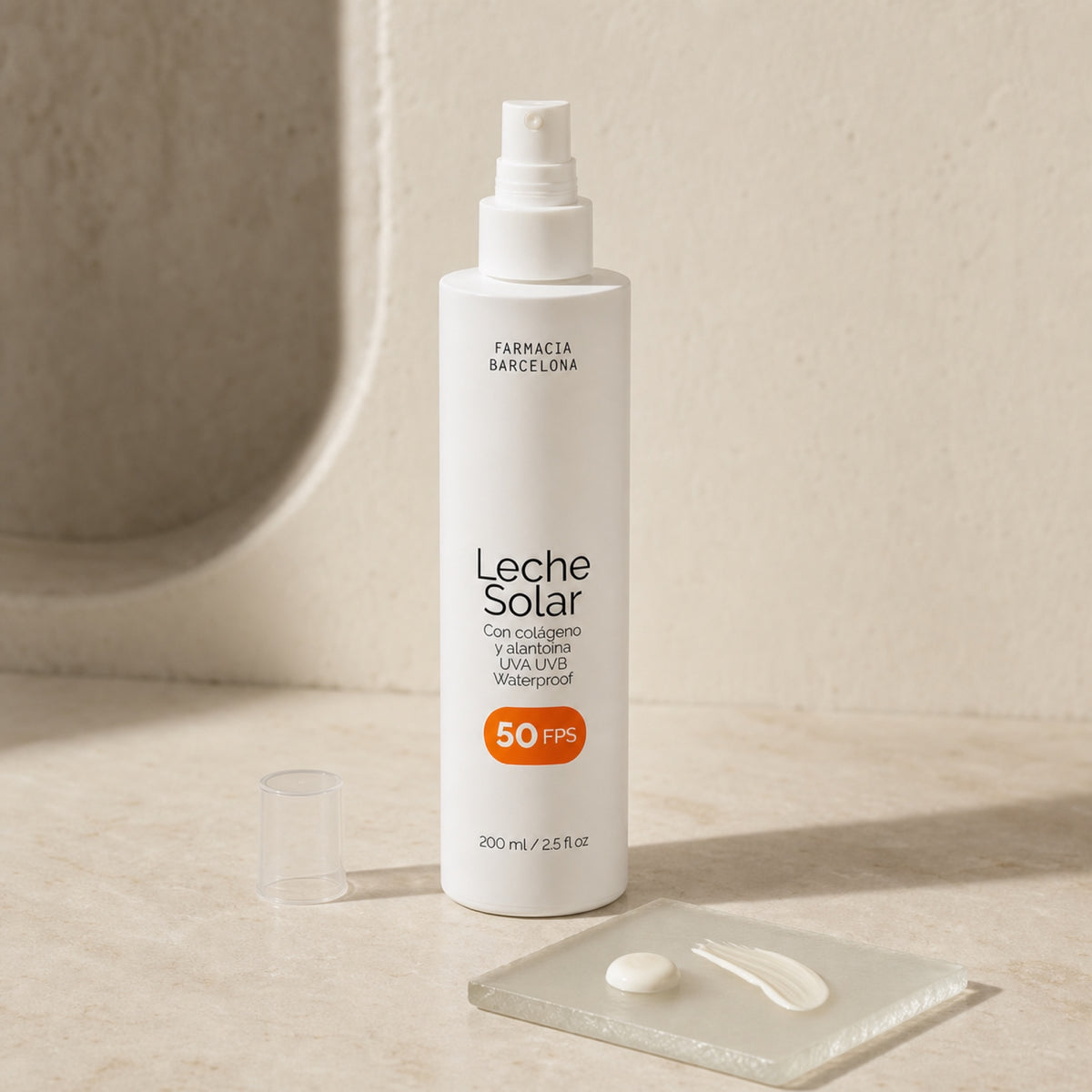 Leche Solar FPS 50 de 200 ml con dispensador y textura