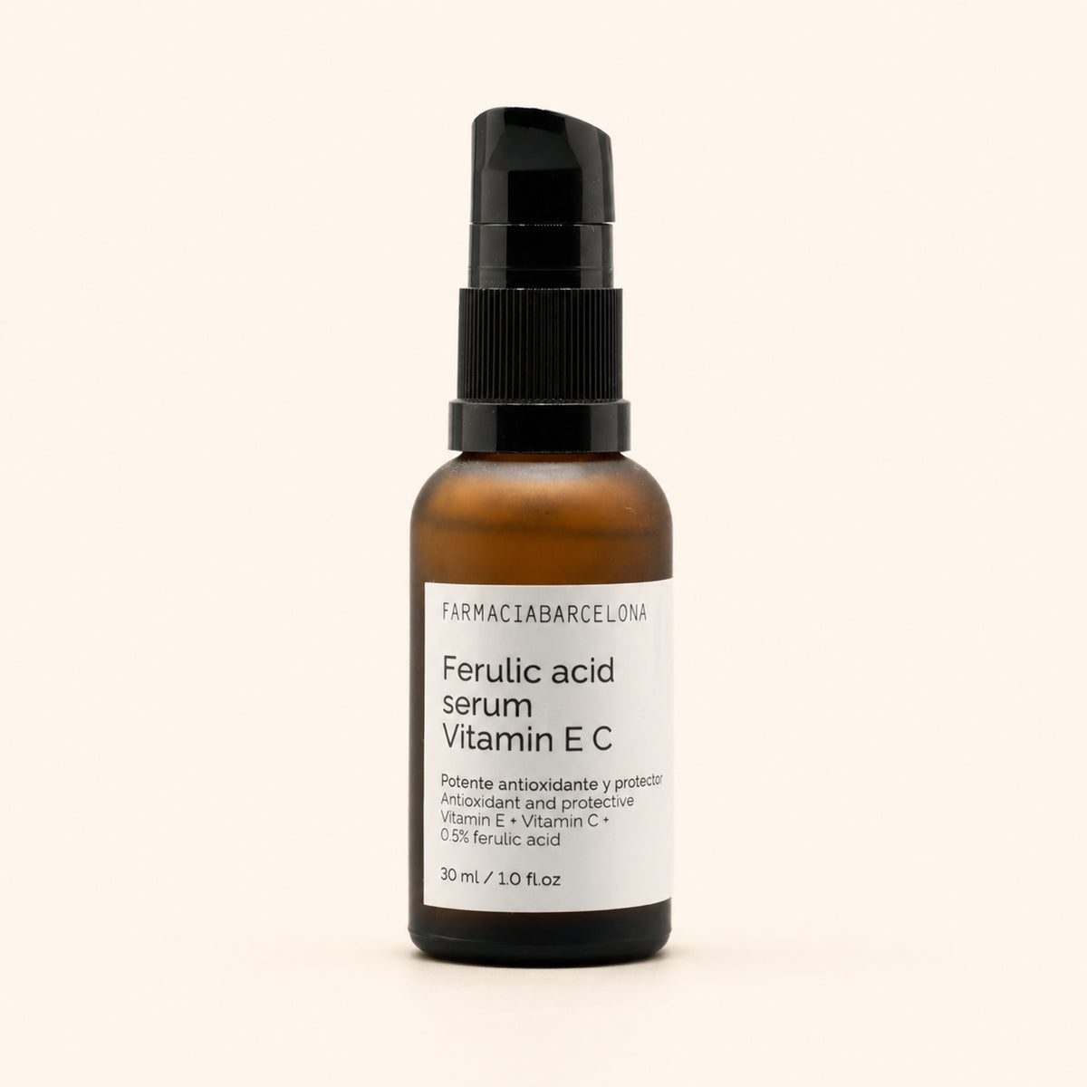 Sérum Ácido Ferúlico 30 ml. Vista frontal del producto.