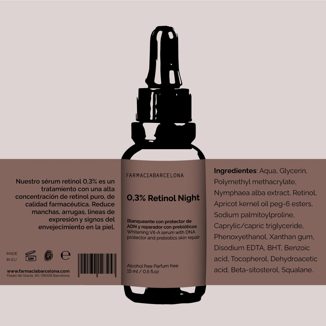 0.3% Retinol Night Ingredientes